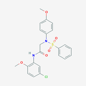 N-(5-chloro-2-methoxyphenyl)-2-[4-methoxy(phenylsulfonyl)anilino]acetamide