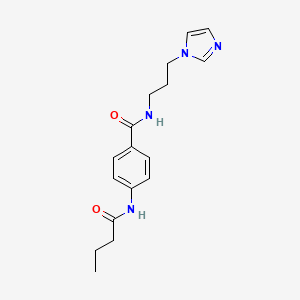 molecular formula C17H22N4O2 B4108859 4-(butyrylamino)-N-[3-(1H-imidazol-1-yl)propyl]benzamide 