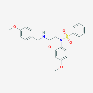 N-(4-methoxybenzyl)-2-[4-methoxy(phenylsulfonyl)anilino]acetamide