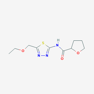 molecular formula C10H15N3O3S B4108865 N-[5-(ethoxymethyl)-1,3,4-thiadiazol-2-yl]tetrahydro-2-furancarboxamide 