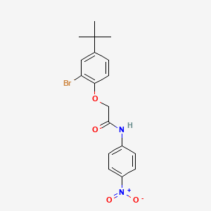 molecular formula C18H19BrN2O4 B4108879 2-(2-bromo-4-tert-butylphenoxy)-N-(4-nitrophenyl)acetamide 