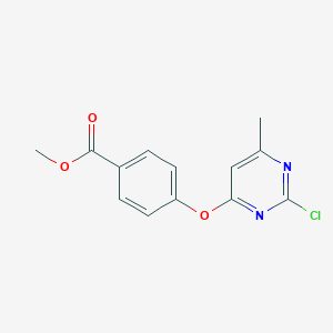 molecular formula C13H11ClN2O3 B410889 Methyl 4-[(2-chloro-6-methyl-4-pyrimidinyl)oxy]benzoate CAS No. 370847-59-9
