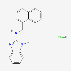 molecular formula C19H18ClN3 B4108907 1-methyl-N-(1-naphthylmethyl)-1H-benzimidazol-2-amine hydrochloride 