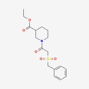 ethyl 1-[(benzylsulfonyl)acetyl]-3-piperidinecarboxylate