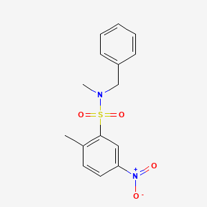 molecular formula C15H16N2O4S B4108922 N-benzyl-N,2-dimethyl-5-nitrobenzenesulfonamide 