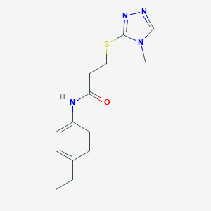 N-(4-ethylphenyl)-3-[(4-methyl-4H-1,2,4-triazol-3-yl)sulfanyl]propanamide