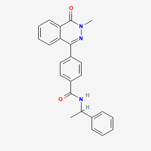 4-(3-methyl-4-oxo-3,4-dihydro-1-phthalazinyl)-N-(1-phenylethyl)benzamide