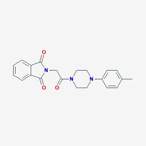 molecular formula C21H21N3O3 B410896 2-[2-Oxo-2-(4-p-tolyl-piperazin-1-yl)-ethyl]-isoindole-1,3-dione 