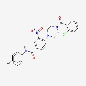 molecular formula C28H31ClN4O4 B4108979 N-2-adamantyl-4-[4-(2-chlorobenzoyl)-1-piperazinyl]-3-nitrobenzamide 