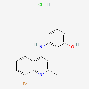 molecular formula C16H14BrClN2O B4108994 3-[(8-bromo-2-methyl-4-quinolinyl)amino]phenol hydrochloride 