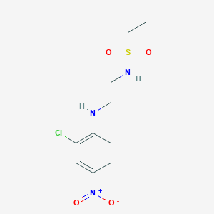molecular formula C10H14ClN3O4S B4109002 N-{2-[(2-chloro-4-nitrophenyl)amino]ethyl}ethanesulfonamide 