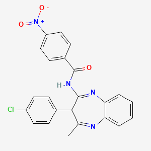 N-[3-(4-chlorophenyl)-4-methyl-3H-1,5-benzodiazepin-2-yl]-4-nitrobenzamide
