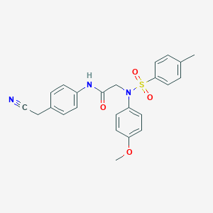N-[4-(cyanomethyl)phenyl]-2-{4-methoxy[(4-methylphenyl)sulfonyl]anilino}acetamide