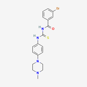 molecular formula C19H21BrN4OS B4109012 3-bromo-N-({[4-(4-methyl-1-piperazinyl)phenyl]amino}carbonothioyl)benzamide 