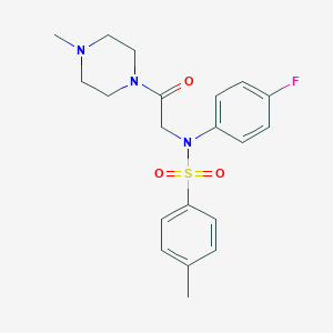 N-(4-fluorophenyl)-4-methyl-N-[2-(4-methyl-1-piperazinyl)-2-oxoethyl]benzenesulfonamide