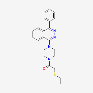 molecular formula C22H24N4OS B4109036 1-{4-[(ethylthio)acetyl]-1-piperazinyl}-4-phenylphthalazine 