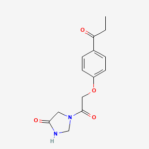 1-[(4-propionylphenoxy)acetyl]imidazolidin-4-one