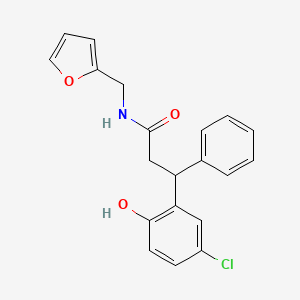 molecular formula C20H18ClNO3 B4109115 3-(5-chloro-2-hydroxyphenyl)-N-(2-furylmethyl)-3-phenylpropanamide 
