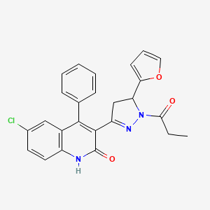 6-chloro-3-[5-(2-furyl)-1-propionyl-4,5-dihydro-1H-pyrazol-3-yl]-4-phenyl-2(1H)-quinolinone