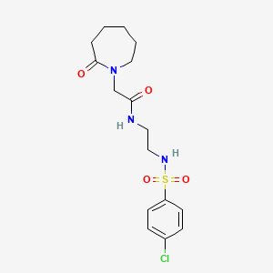 N-(2-{[(4-chlorophenyl)sulfonyl]amino}ethyl)-2-(2-oxoazepan-1-yl)acetamide