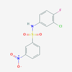 N-(3-chloro-4-fluorophenyl)-3-nitrobenzenesulfonamide