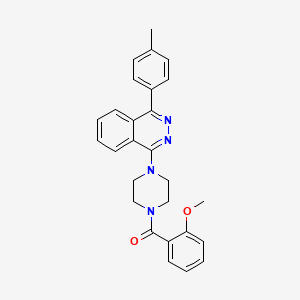 molecular formula C27H26N4O2 B4109140 1-[4-(2-methoxybenzoyl)-1-piperazinyl]-4-(4-methylphenyl)phthalazine 