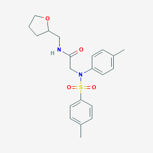 molecular formula C21H26N2O4S B410915 2-{4-methyl[(4-methylphenyl)sulfonyl]anilino}-N-(tetrahydro-2-furanylmethyl)acetamide 