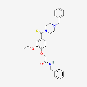 N-benzyl-2-{4-[(4-benzyl-1-piperazinyl)carbonothioyl]-2-ethoxyphenoxy}acetamide