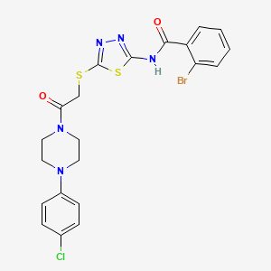 2-bromo-N-[5-({2-[4-(4-chlorophenyl)-1-piperazinyl]-2-oxoethyl}thio)-1,3,4-thiadiazol-2-yl]benzamide