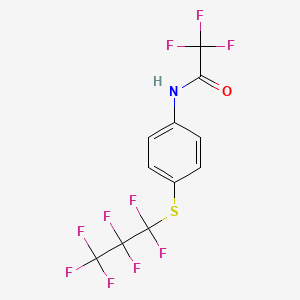 molecular formula C11H5F10NOS B4109183 2,2,2-trifluoro-N-{4-[(heptafluoropropyl)thio]phenyl}acetamide 