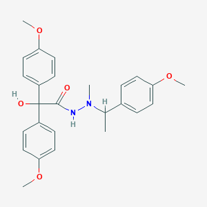 molecular formula C26H30N2O5 B410922 2-hydroxy-2,2-bis(4-methoxyphenyl)-N'-[1-(4-methoxyphenyl)ethyl]-N'-methylacetohydrazide 