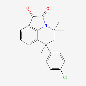 6-(4-chlorophenyl)-4,4,6-trimethyl-5,6-dihydro-4H-pyrrolo[3,2,1-ij]quinoline-1,2-dione