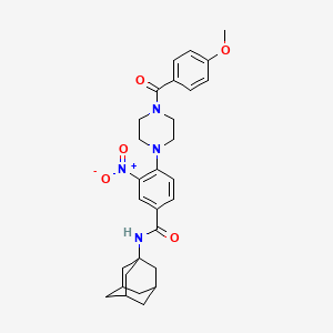 molecular formula C29H34N4O5 B4109251 N-1-adamantyl-4-[4-(4-methoxybenzoyl)-1-piperazinyl]-3-nitrobenzamide 