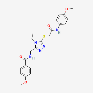 N-{[4-ethyl-5-({2-[(4-methoxyphenyl)amino]-2-oxoethyl}thio)-4H-1,2,4-triazol-3-yl]methyl}-4-methoxybenzamide