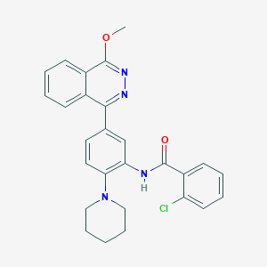 molecular formula C27H25ClN4O2 B4109310 2-chloro-N-[5-(4-methoxy-1-phthalazinyl)-2-(1-piperidinyl)phenyl]benzamide 