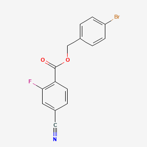 molecular formula C15H9BrFNO2 B4109320 4-bromobenzyl 4-cyano-2-fluorobenzoate 