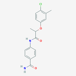 4-{[2-(4-chloro-3-methylphenoxy)propanoyl]amino}benzamide