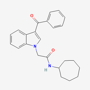2-(3-benzoyl-1H-indol-1-yl)-N-cycloheptylacetamide