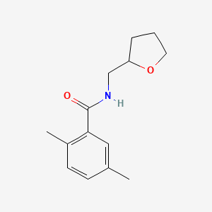 molecular formula C14H19NO2 B4109349 2,5-dimethyl-N-(tetrahydro-2-furanylmethyl)benzamide 