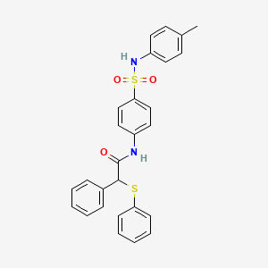 N-(4-{[(4-methylphenyl)amino]sulfonyl}phenyl)-2-phenyl-2-(phenylthio)acetamide