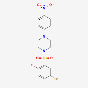 1-[(5-bromo-2-fluorophenyl)sulfonyl]-4-(4-nitrophenyl)piperazine