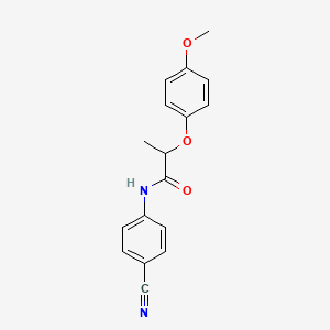 molecular formula C17H16N2O3 B4109377 N-(4-cyanophenyl)-2-(4-methoxyphenoxy)propanamide 