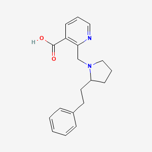 molecular formula C19H22N2O2 B4109385 2-{[2-(2-phenylethyl)pyrrolidin-1-yl]methyl}nicotinic acid 