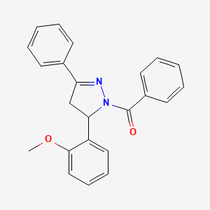 molecular formula C23H20N2O2 B4109389 1-benzoyl-5-(2-methoxyphenyl)-3-phenyl-4,5-dihydro-1H-pyrazole 