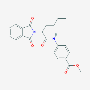 molecular formula C22H22N2O5 B410940 methyl 4-{[2-(1,3-dioxo-1,3-dihydro-2H-isoindol-2-yl)hexanoyl]amino}benzoate 