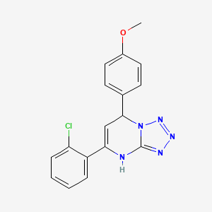 molecular formula C17H14ClN5O B4109402 5-(2-chlorophenyl)-7-(4-methoxyphenyl)-4,7-dihydrotetrazolo[1,5-a]pyrimidine 