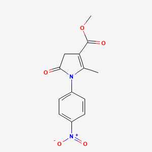molecular formula C13H12N2O5 B4109405 methyl 2-methyl-1-(4-nitrophenyl)-5-oxo-4,5-dihydro-1H-pyrrole-3-carboxylate 