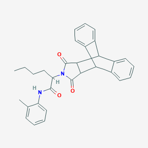 molecular formula C31H30N2O3 B410942 2-(12,14-dioxo-11,12,14,15-tetrahydro-9H-9,10-[3,4]epipyrroloanthracen-13(10H)-yl)-N-(o-tolyl)hexanamide 