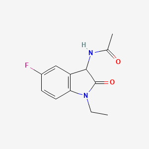 molecular formula C12H13FN2O2 B4109433 N-(1-ethyl-5-fluoro-2-oxo-2,3-dihydro-1H-indol-3-yl)acetamide 