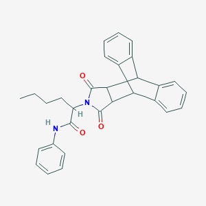 molecular formula C30H28N2O3 B410944 2-(12,14-dioxo-11,12,14,15-tetrahydro-9H-9,10-[3,4]epipyrroloanthracen-13(10H)-yl)-N-phenylhexanamide 